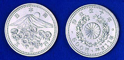 天皇陛下御在位10年記念硬貨(500円白銅貨)